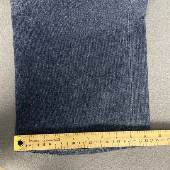 Tommy Hilfiger Jeans Mens 34x32 Blue Bootcut High Rise Dark Wash Denim - Picture 14 of 14